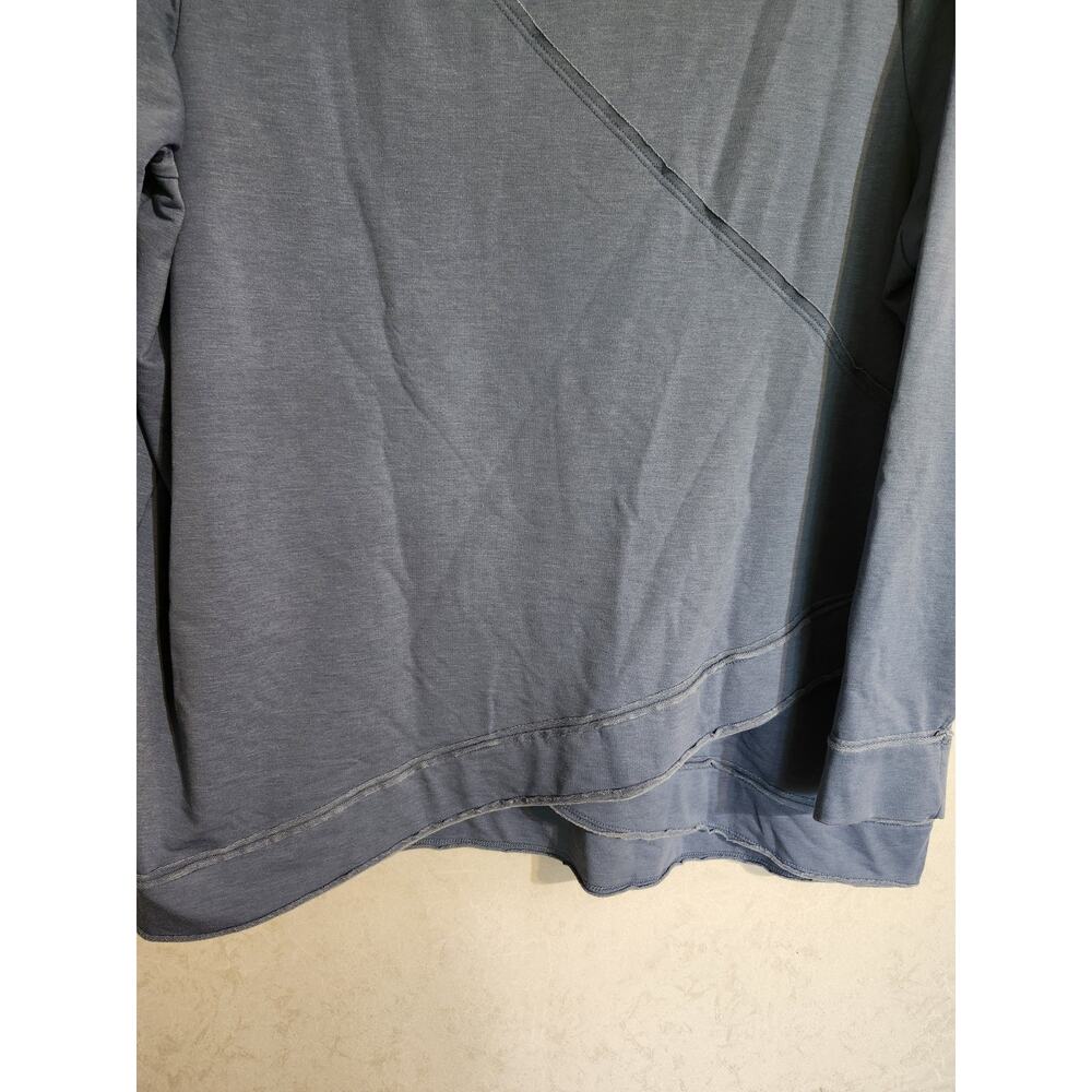 AnyBody Sweatshirt Round Neck Loose Fit Fleece Blue sz 2X - Picture 8 of 8